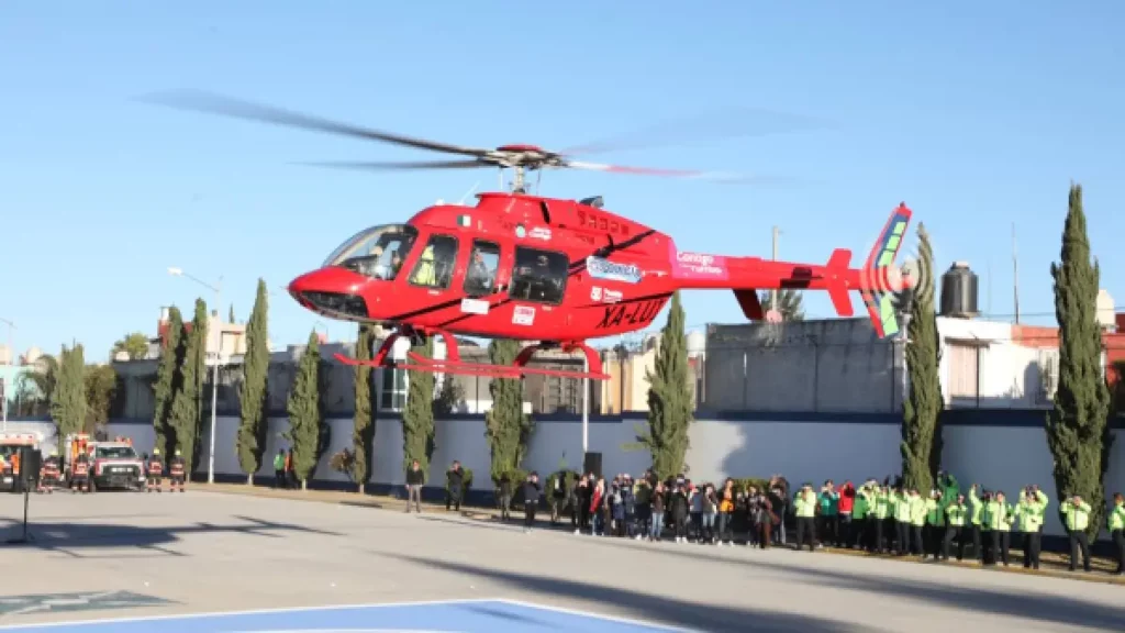 Para un patrullaje aéreo, Ayuntamiento de Puebla suma helicótero 'Arcángel' a la SSC