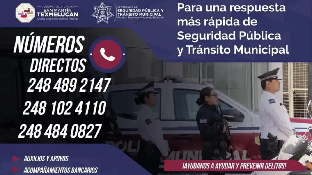 SSP de San Martín Texmelucan refuerza la seguridad con los acompañamientos bancarios