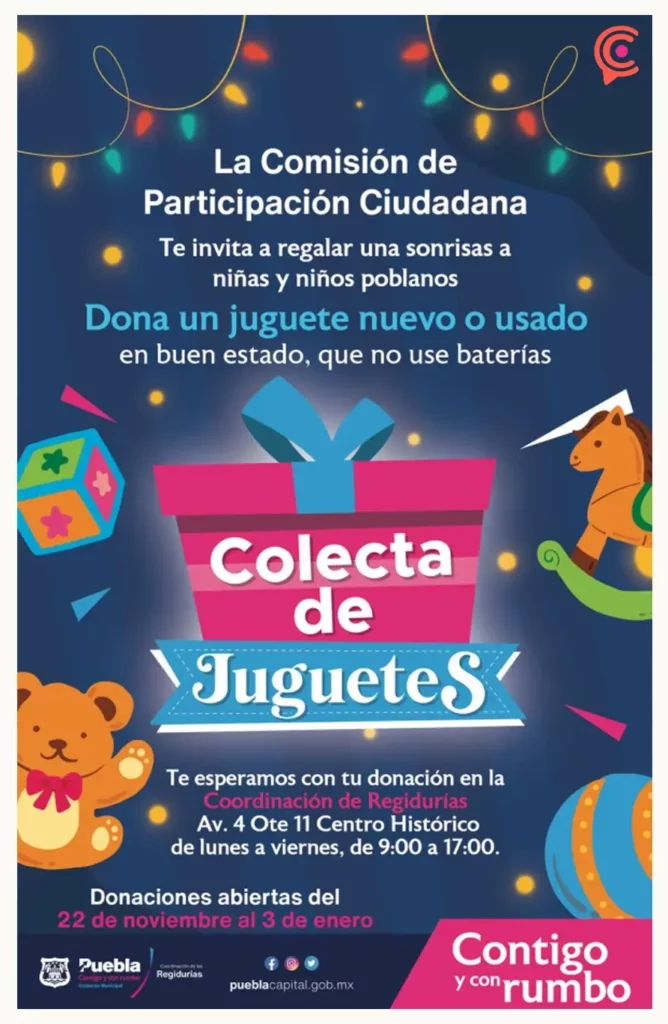 Regidores de Puebla invitan a donar juguetes para ayudar a los Reyes Magos