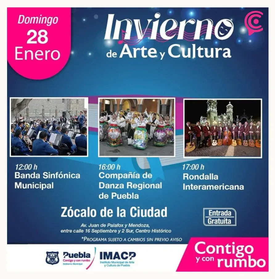 El arte y la cultura engalanarán Puebla capital este fin de semana