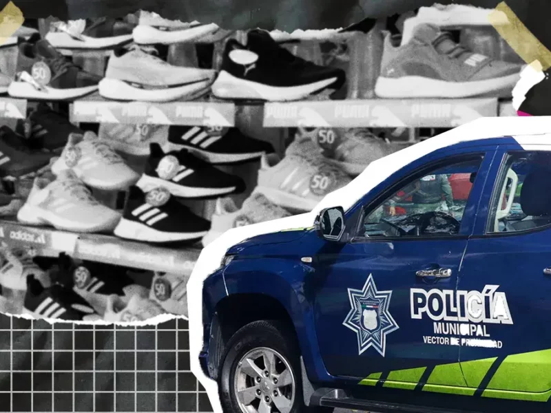 Detuvieron a tres hombres por robar tienda de ropa y calzado en Zavaleta, Puebla 