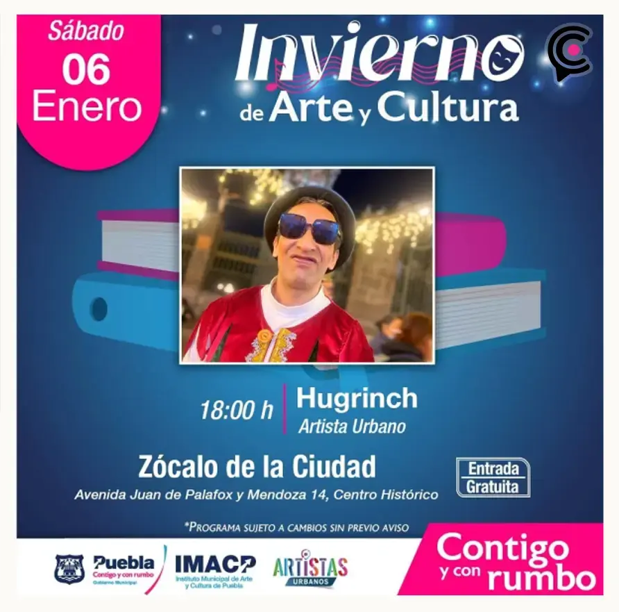Invita Ayuntamiento de Puebla a seguir disfrutando del arte y cultura en este inicio de 2024