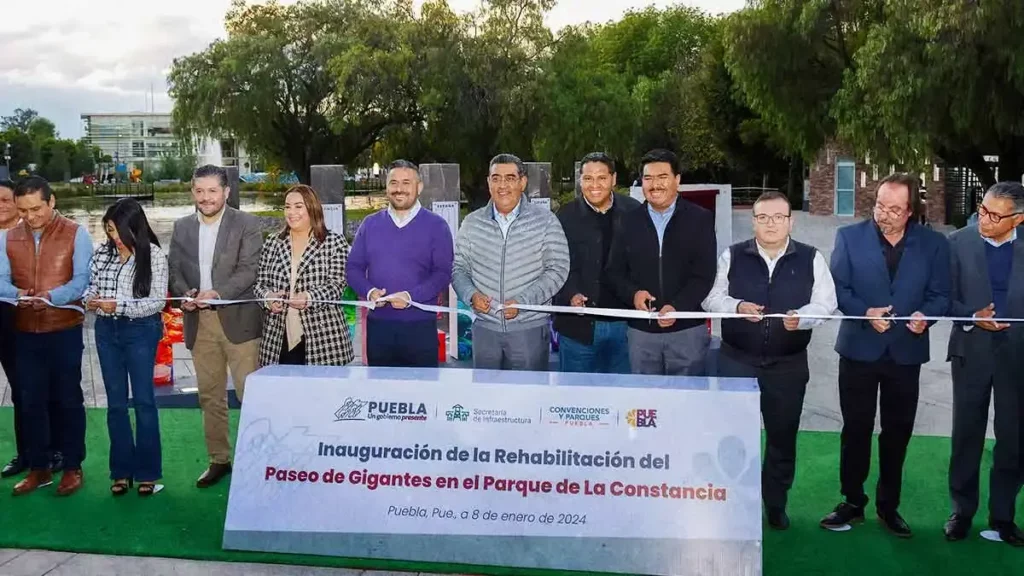 Así se ve el Paseo de Los Gigantes en Puebla tras su rehabilitación