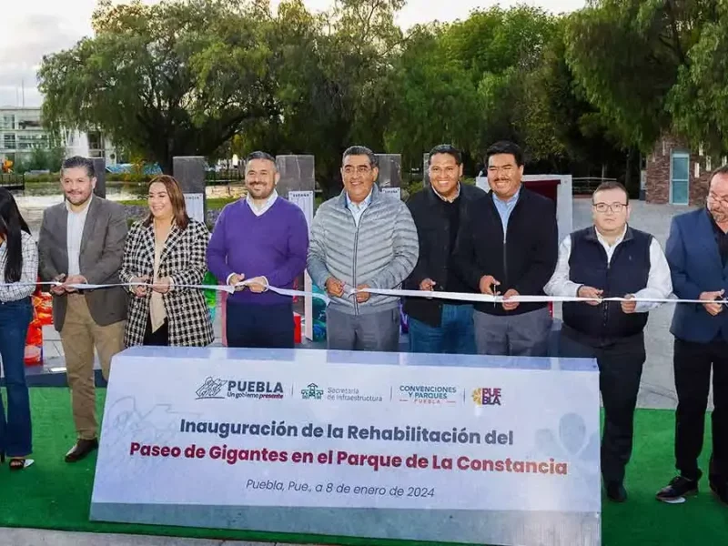 Así se ve el Paseo de Los Gigantes en Puebla tras su rehabilitación
