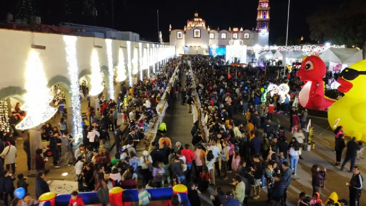 San Pedro Cholula celebra Día de Reyes junto a las familias con Rosca Monumental y rifa de juguetes para la niñez