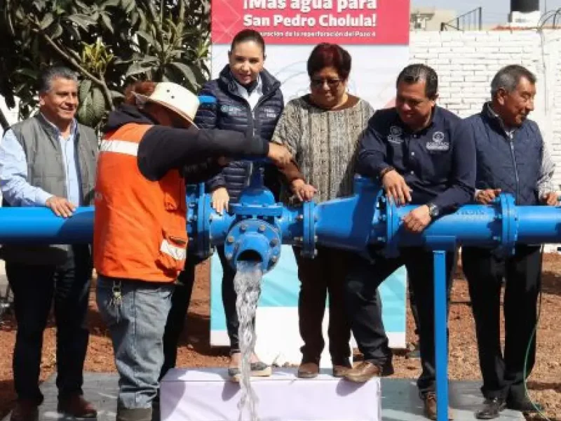 Más agua para Cholula: cumple gobierno de Paola Angon con las familias inaugurando el pozo 4