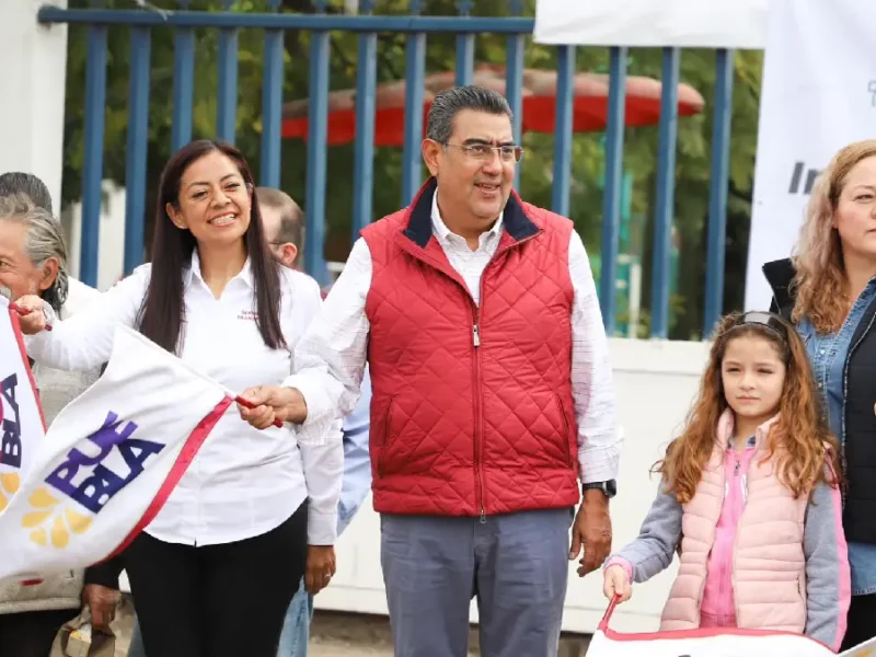 Ariadna Ayala recibe a Sergio Salomón Céspedes para supervisar obras en el municipio de Atlixco