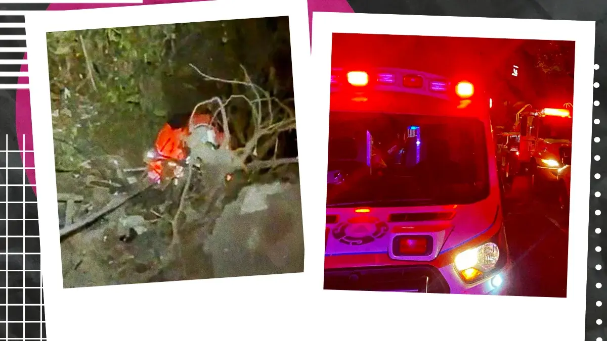 Conductor borracho resulta lesionado tras caer en la barranca de San Pablo Xochimehuacan