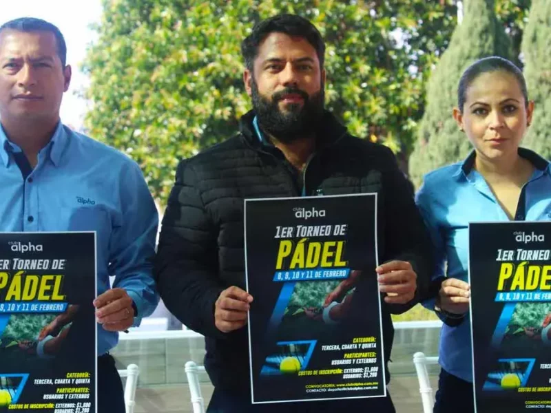 Club Alpha de Puebla presenta el Primer Torneo de Pádel 2024; será en febrero