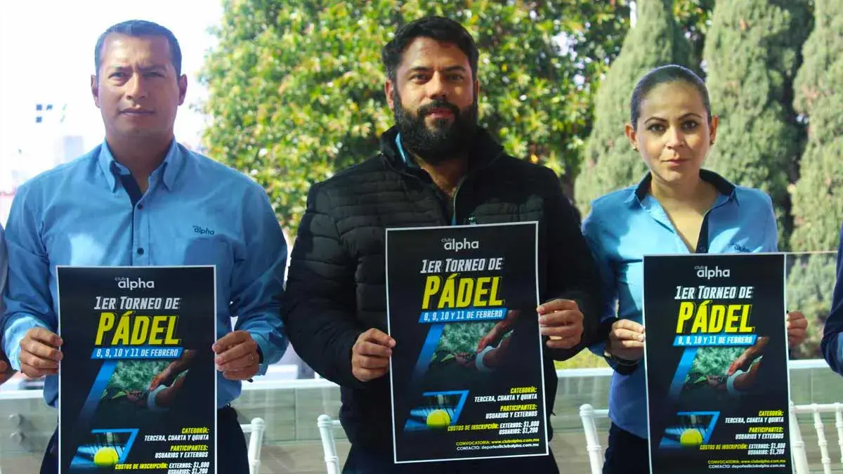 Club Alpha de Puebla presenta el Primer Torneo de Pádel 2024; será en febrero