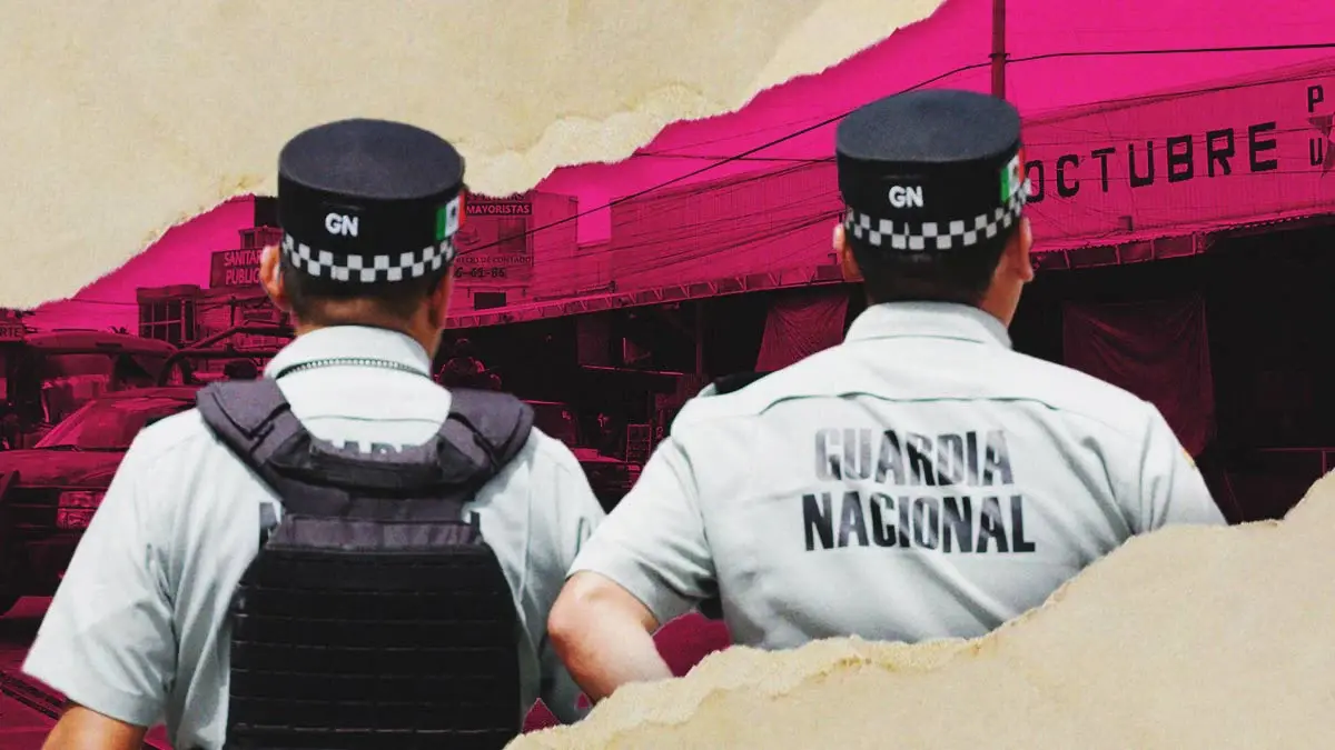 Reportan nuevo operativo de Seguridad Pública y Guardia Nacional en el Mercado Hidalgo