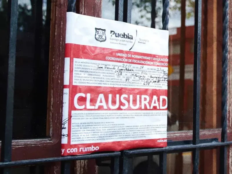En lo que va de 2024, han clausurado 12 establecimientos en Puebla capital