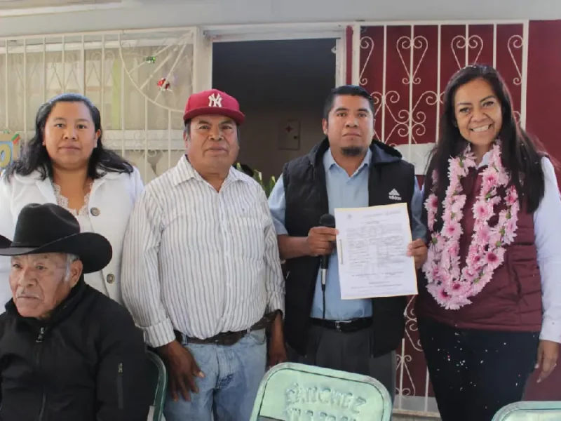 Ariadna Ayala dignifica preescolar indígena en la colonia agrícola Ocotepec con la entrega de módulo de sanitarios