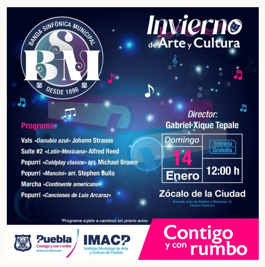 Puebla capital ofrece agenda cultural y artísticas para el fin de semana