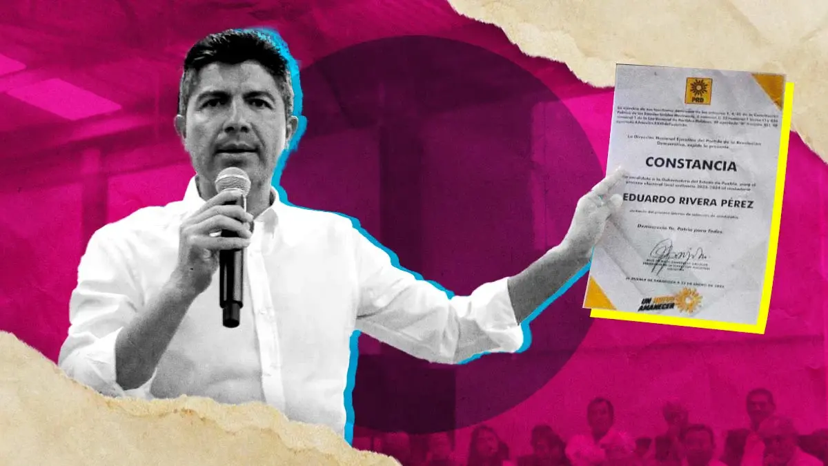 Eduardo Rivera recibe constancia como candidato del PRD por la gubernatura de Puebla
