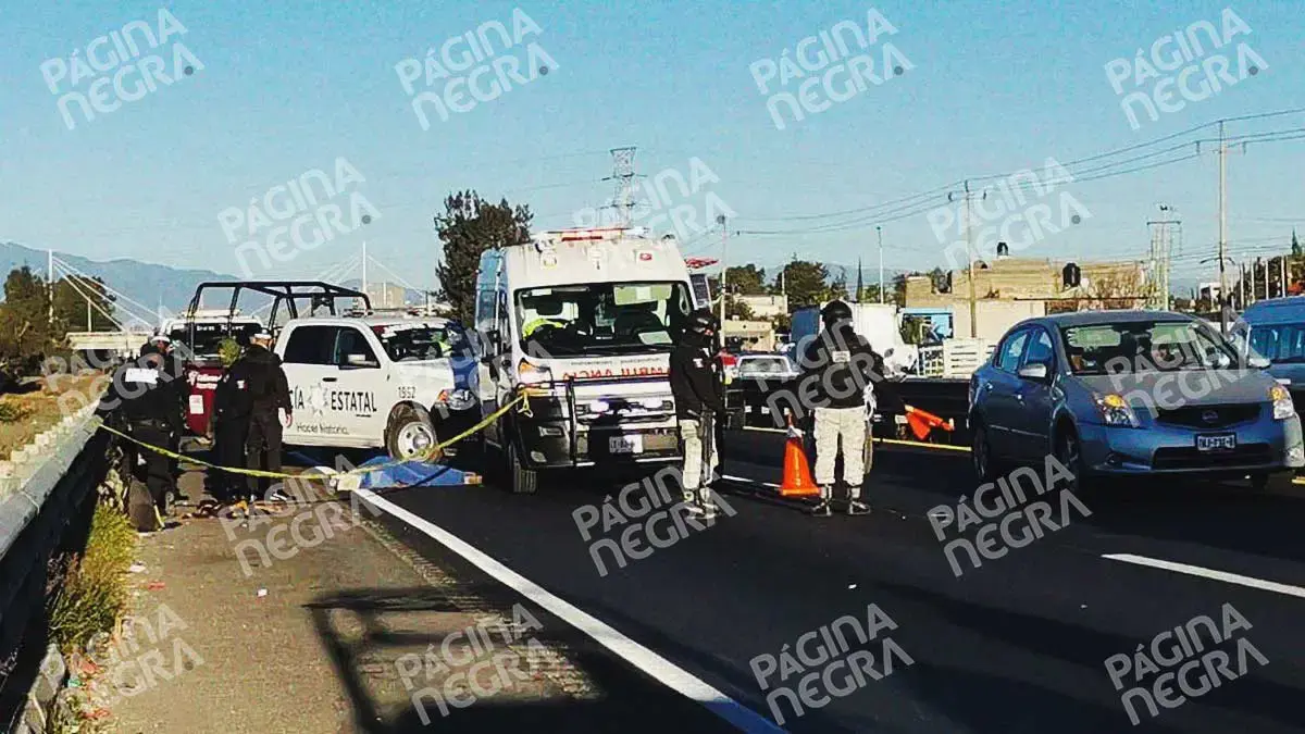 Percance vial deja muertos a un motociclista y ciclista sobre la autopista Puebla-Orizaba