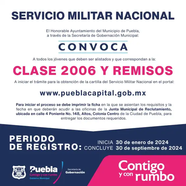 Arranca proceso para obtener la cartilla del servicio militar clase 2006 y remisos