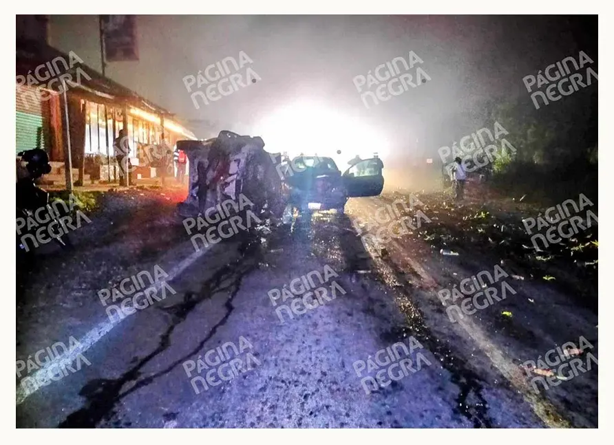 Choque múltiple y volcadura dejó cinco lesionados en Xicotepec