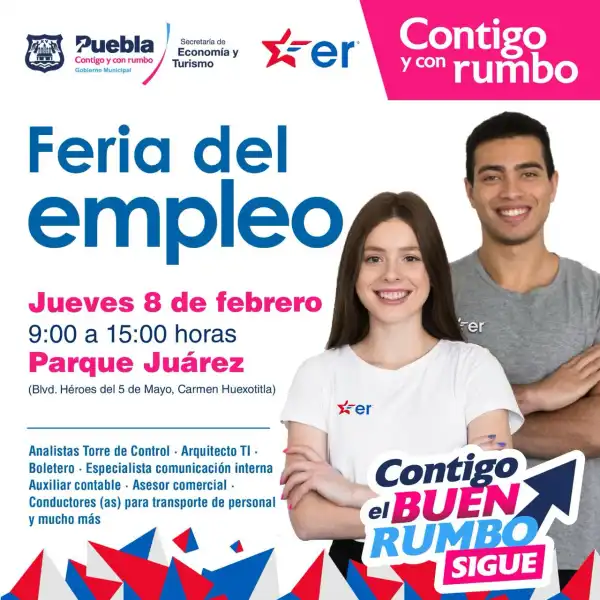 Ayuntamiento de Puebla invita a participar en la primera feria del empleo 2024