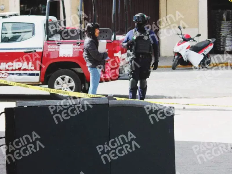 Intentan robar cajero automático de Banorte en el zócalo de Amozoc
