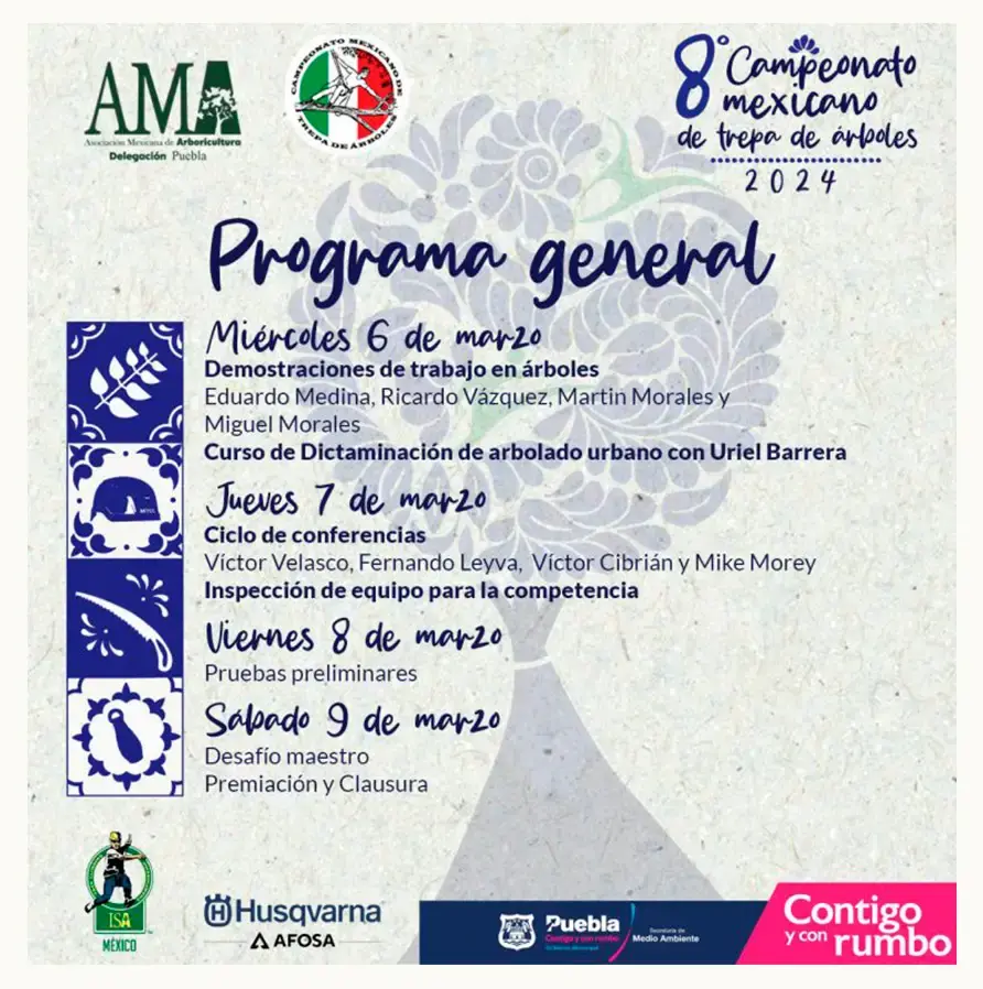 El 8° Campeonato Mexicano de Trepa de Árboles 2024 se llevará a cabo en Paseo Bravo
