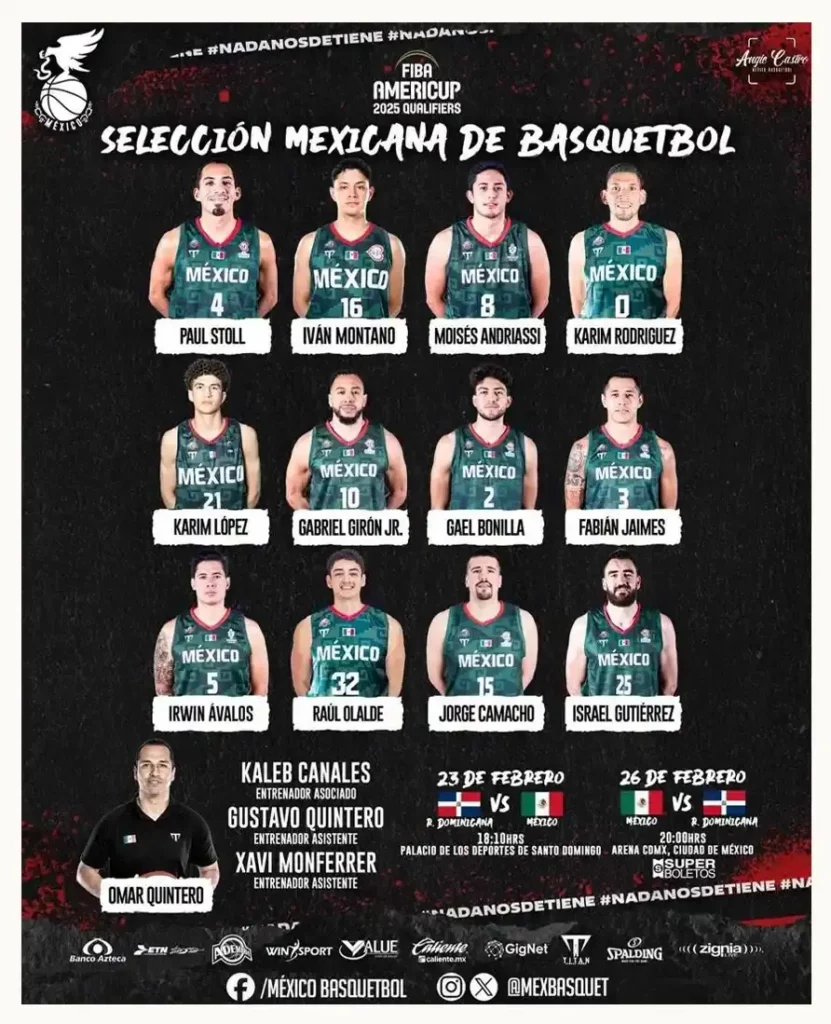 Selección Mexicana de Basquetbol presenta la lista de convocados para los clasificatorios del Americup