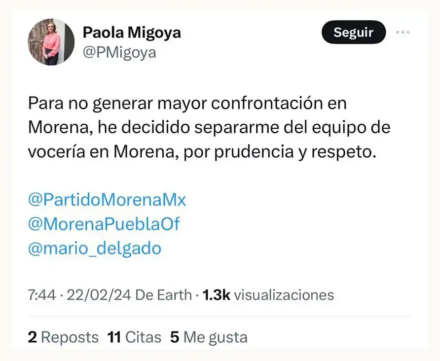 Paola Migoya duró un día en la vocería de Morena, le da las gracias a Alejandro Armenta