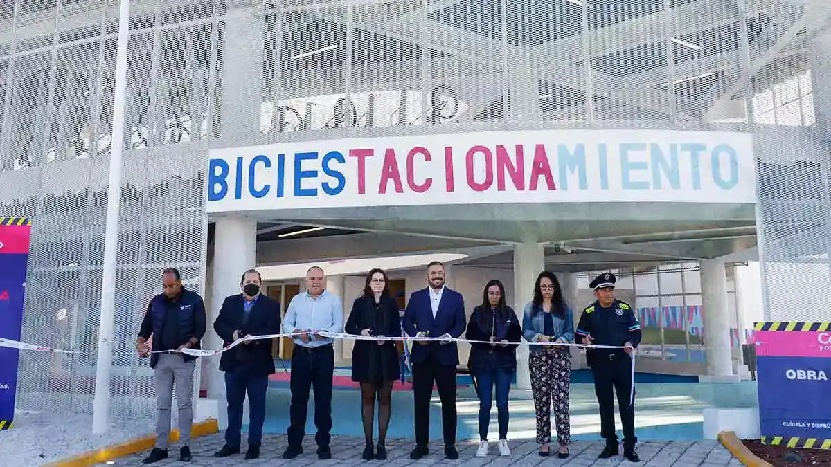 Inauguran biciestacionamiento en terminal Margaritas del RUTA en Puebla