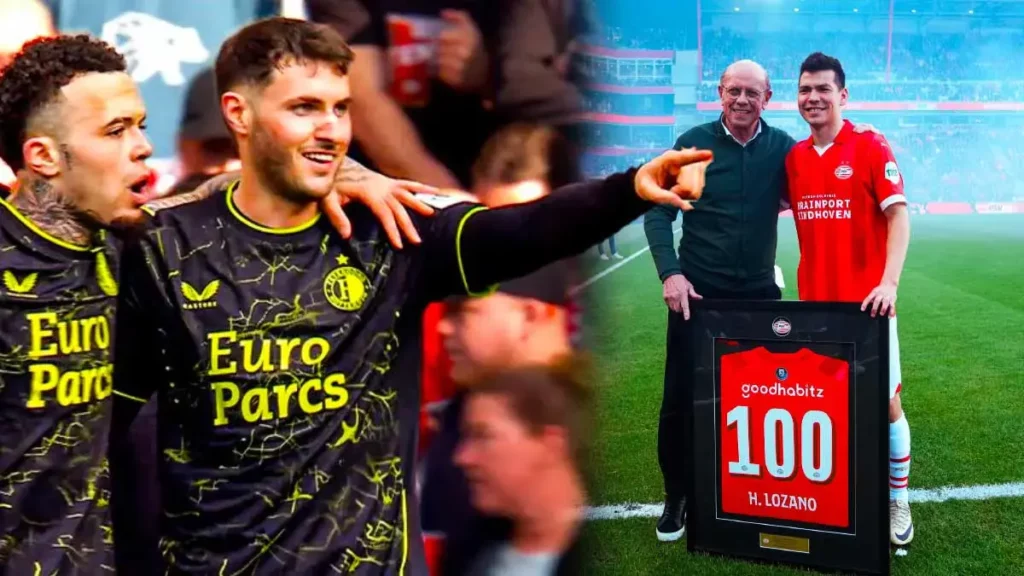 PSV Eindhoven y Feyenoord dividen puntos; “Chucky” Lozano y Santiago Giménez jugaron los 90 minutos