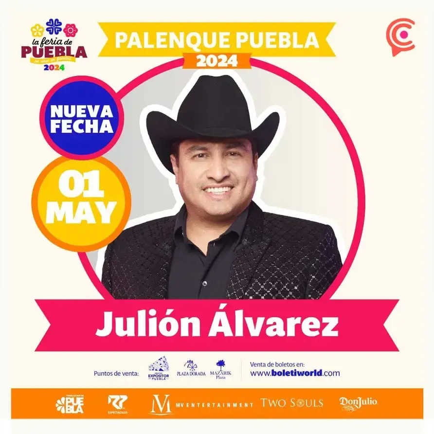 Julión Álvarez abre nueva fecha en el Palenque de la Feria de Puebla