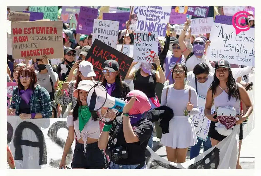 Marcha del 8M 2024 en Puebla: mujeres exigen freno a la violencia de género