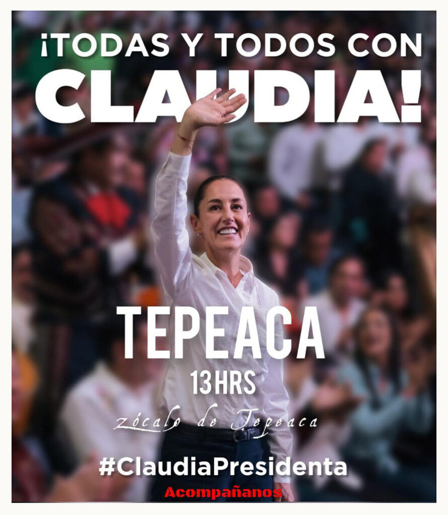 Checa las sedes de la gira de Claudia Sheinbaum en Puebla