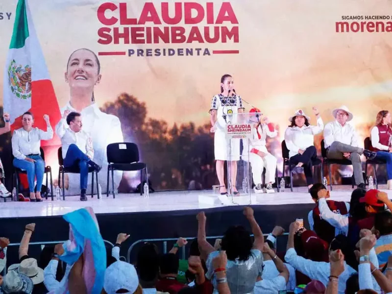 Claudia Sheinbaum visita San Pedro Cholula durante su gira de campaña por Puebla  