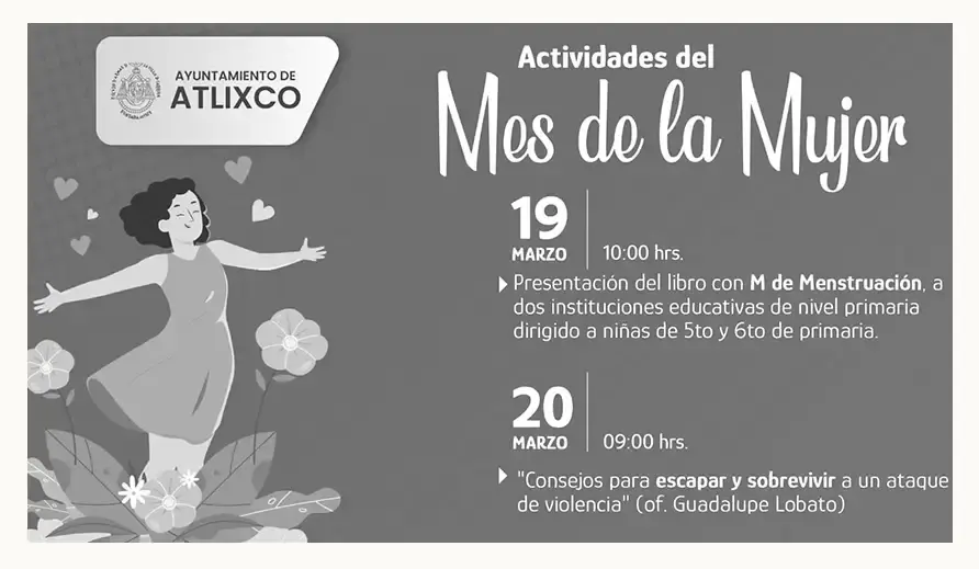 Continuará cartelera cultural y educativa para conmemorar el mes de la mujer en Atlixco
