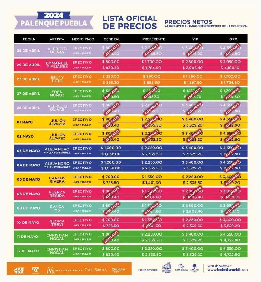 Boletos para concierto de Edén Muñoz en la Feria de Puebla 2024 están agotados