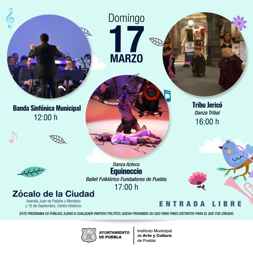 Ayuntamiento de Puebla informa sobre las actividades de arte y cultura de esta semana