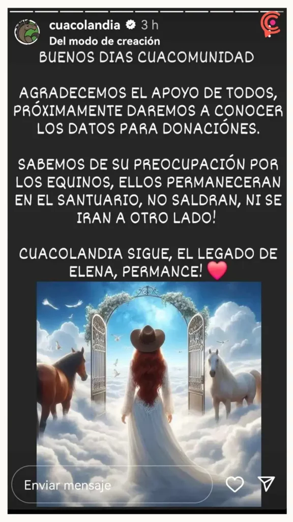 Medio Ambiente Puebla podría trasladar a la yegua Mila a otro refugio, Cuacolandia lo niega