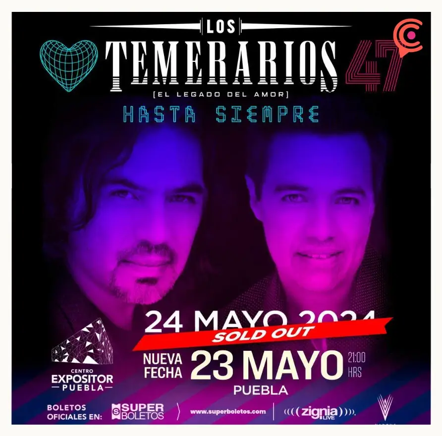 Los Temerarios anuncian nueva fecha en Puebla para su gira de despedida