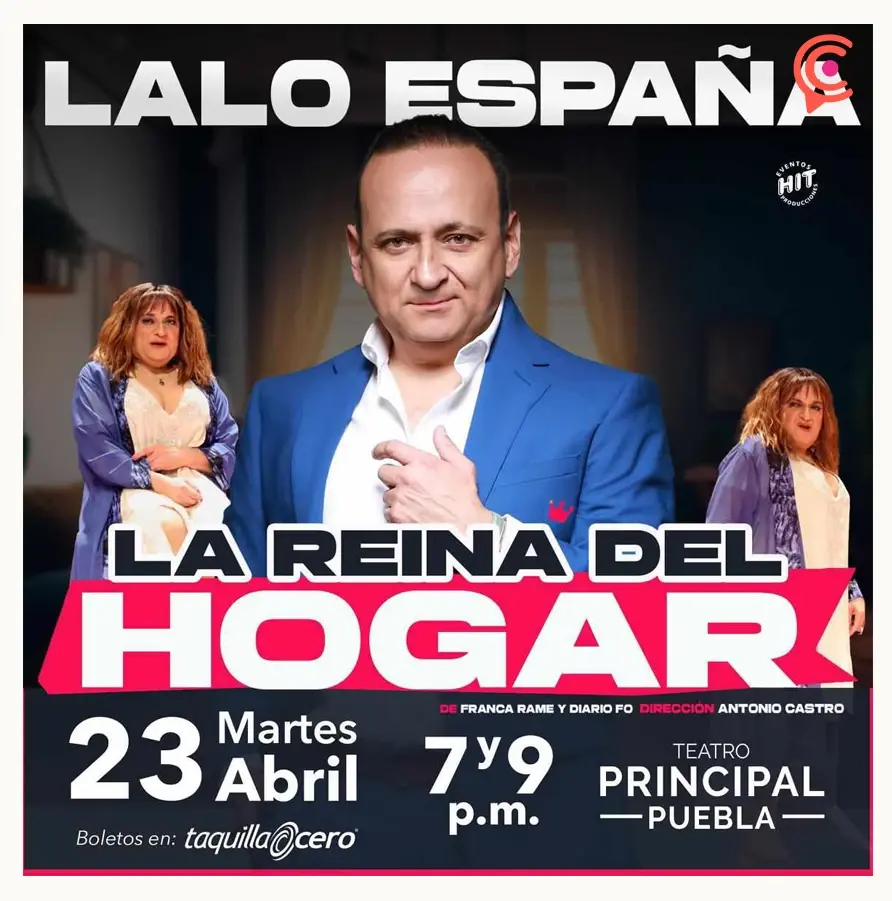 Lalo España llega a Puebla con su monólogo titulado “La Reina del Hogar” 