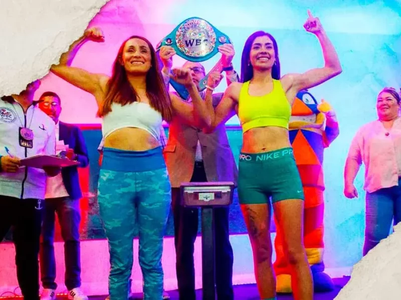 Gabriela "La Bonita" Sánchez y Valeria Pérez llevan a cabo la ceremonia de pesaje