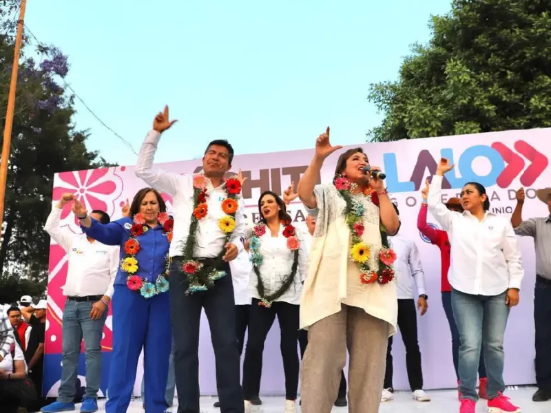 Lalo Rivera marcha en San Martín Texmelucan por una Puebla Sin Miedo