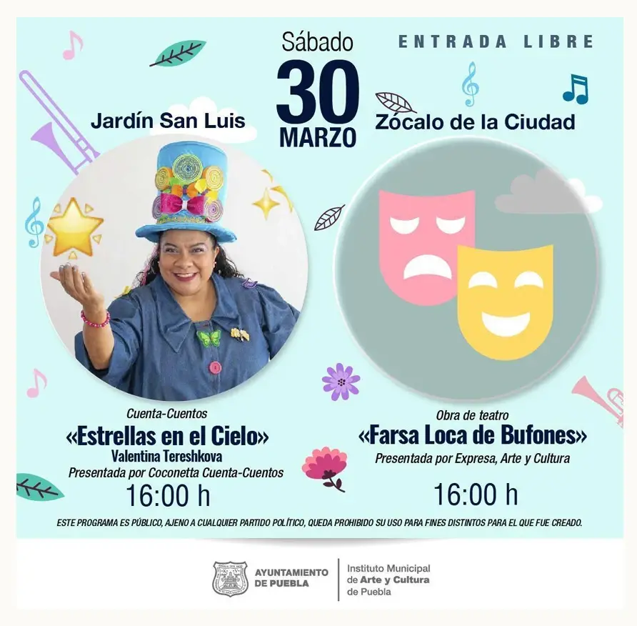 Ayuntamiento de Puebla informa sobre las actividades de arte y cultura