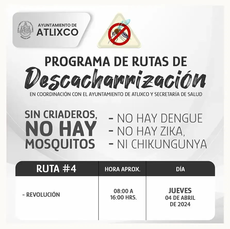 Inicia jornada de descacharrización para prevenir el dengue en Atlixco