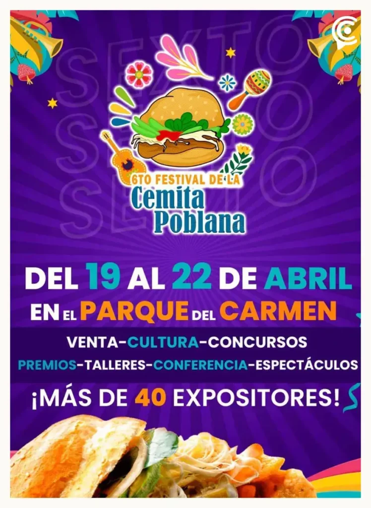 Festival de la Cemita Poblana 2024 tendrá más de 40 expositores  