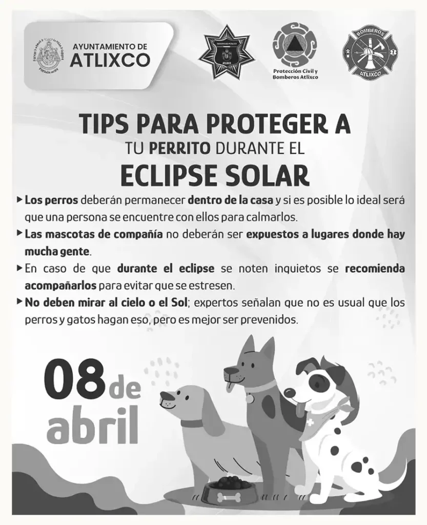 PC Atlixco emite varias recomendaciones ante el próximo eclipse solar