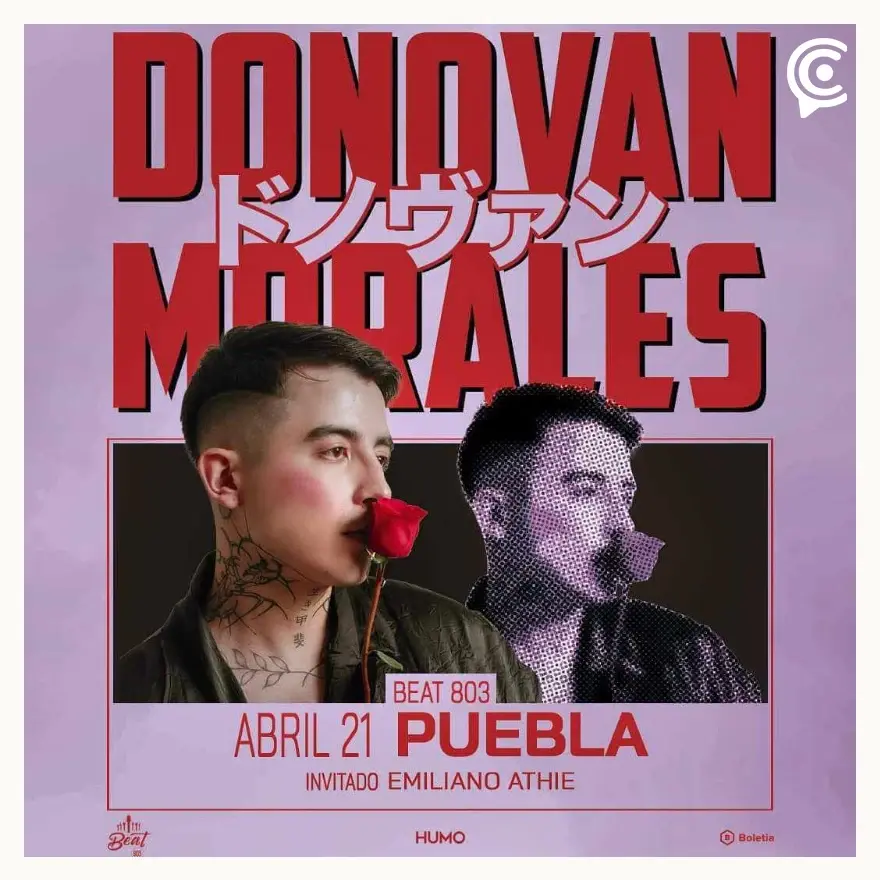 Donovan Morales y más eventos en Puebla del 15 al 21 de abril 