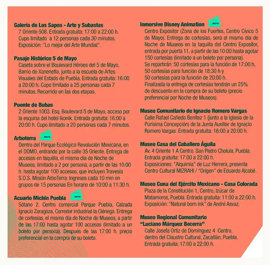Ayuntamiento de Puebla informa la tercer edición de Noche de Museos 2024