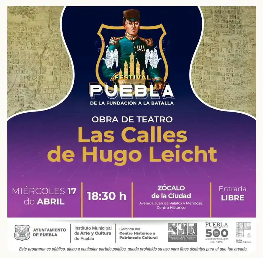 Ayuntamiento de Puebla llevará a cabo actividades con motivo del 493 aniversario de la Fundación de la Ciudad