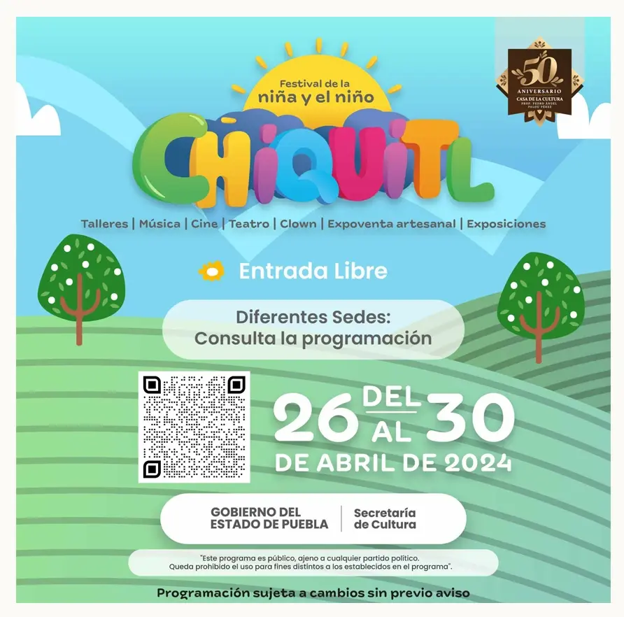 Festeja a niños y niñas en el Festival “Chiquitl 2024” en Puebla
