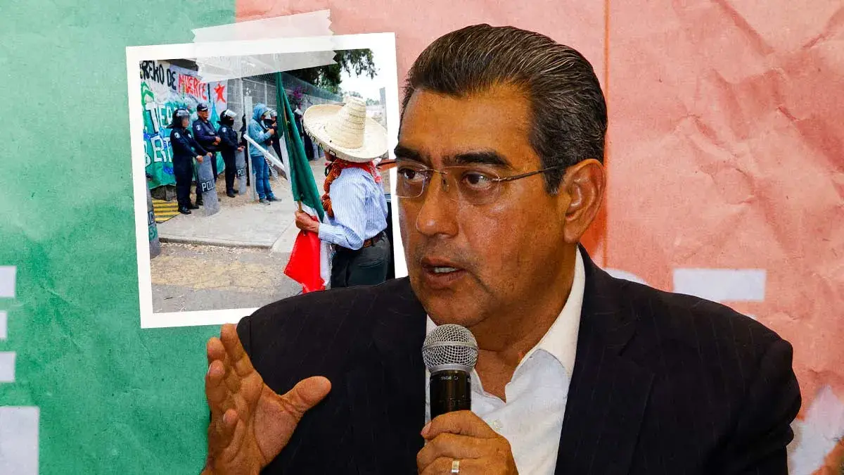 Gobernador de Puebla condena agresiones hacia policías en protesta contra el relleno sanitario de Cholula 